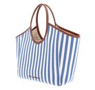 KARL LAGERFELD K / Autograph Stripe Canvas Bag Silver Lake Blue KARL LAGERFELD K / Autograph Stripe Canvas Bag Silver Lake Blue