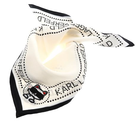 KARL LAGERFELD Ikon Circle Choupette Scarf Pristine KARL LAGERFELD Ikon Circle Choupette Scarf Pristine