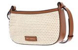 KARL LAGERFELD K / Circle Crossbody Saddle Raffia Mesh Natural Tan