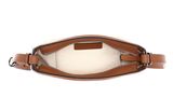 KARL LAGERFELD K / Circle Crossbody Saddle Raffia Mesh Natural Tan