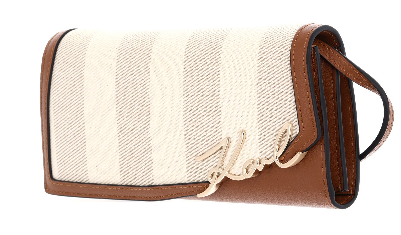 KARL LAGERFELD K / Signature Mini Crossbody CNV Natural Canvas Tan KARL LAGERFELD K / Signature Mini Crossbody CNV Natural Canvas Tan