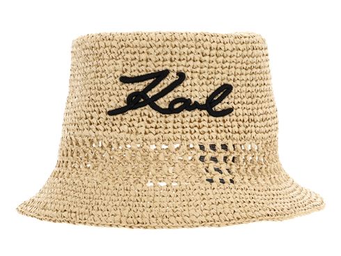 KARL LAGERFELD K / Signature Crochet Hat Natural KARL LAGERFELD K / Signature Crochet Hat Natural