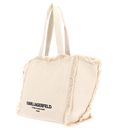 KARL LAGERFELD K / RSG Fringes Tote Natural