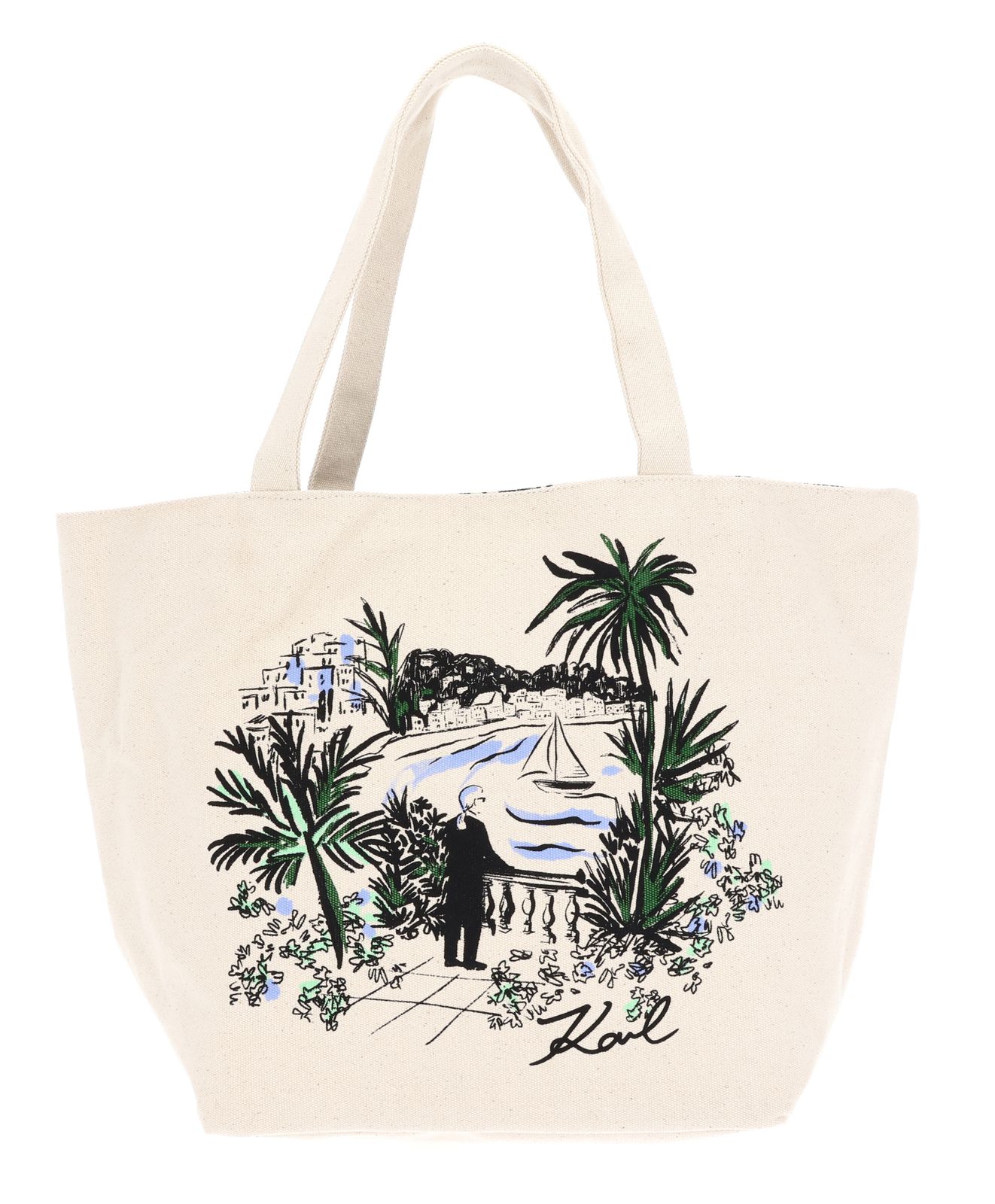 KARL LAGERFELD K / Essential Reversible Print Shopper Vacancesdekarl Black