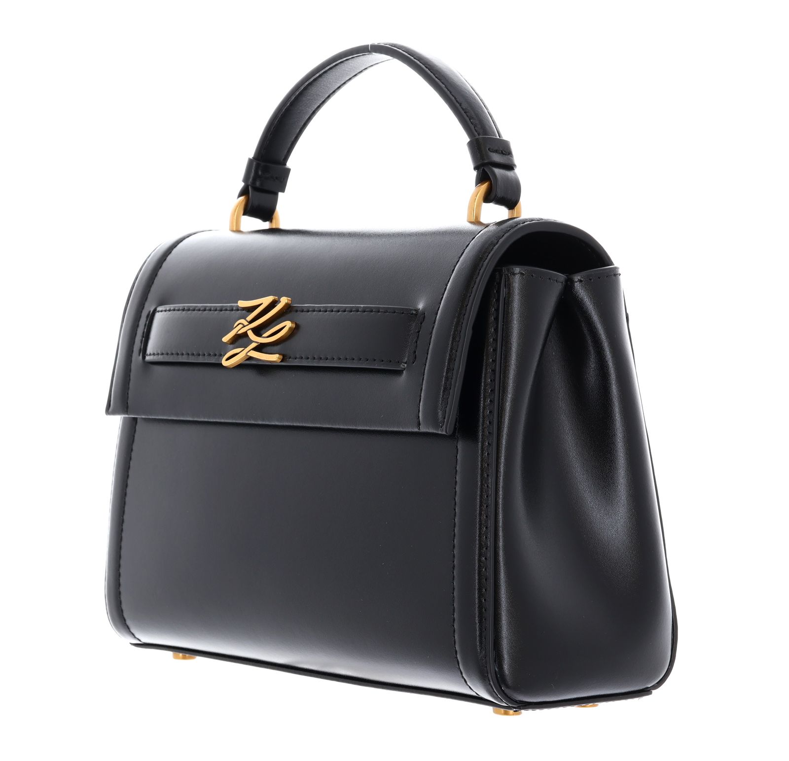 KARL LAGERFELD K / Autograph Top Handle Bag S Black / Gold KARL LAGERFELD K / Autograph Top Handle Bag S Black / Gold