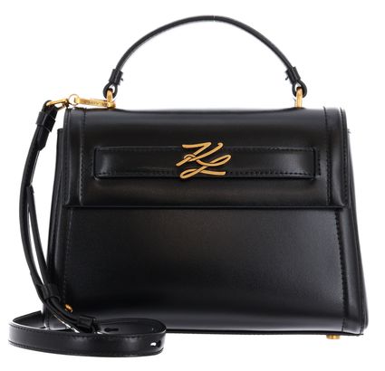 KARL LAGERFELD K / Autograph Top Handle Bag S Black / Gold