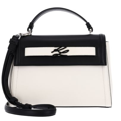 KARL LAGERFELD K / Autograph Handbag Black / White