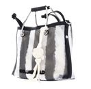 KARL LAGERFELD Ikon Mesh Small Tote S Black Stripes