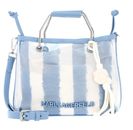 KARL LAGERFELD Ikon Mesh Small Tote S Blue Bloom Stripes