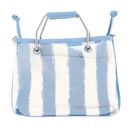 KARL LAGERFELD Ikon Mesh Small Tote S Blue Bloom Stripes