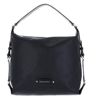 KARL LAGERFELD K / Eyelets Hobo Bag M Black - Nickel KARL LAGERFELD K / Eyelets Hobo Bag M Black - Nickel
