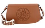 KARL LAGERFELD K / Circle Saddle Crossbody Perforated Dark Tan KARL LAGERFELD K / Circle Saddle Crossbody Perforated Dark Tan
