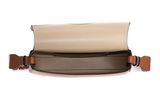 KARL LAGERFELD K / Circle Saddle Crossbody Perforated Dark Tan KARL LAGERFELD K / Circle Saddle Crossbody Perforated Dark Tan