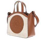 KARL LAGERFELD K / Circle Small Tote Raffia Mesh Natural Tan KARL LAGERFELD K / Circle Small Tote Raffia Mesh Natural Tan