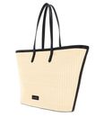 KARL LAGERFELD K / Signature Raffia Tote Natural / Black