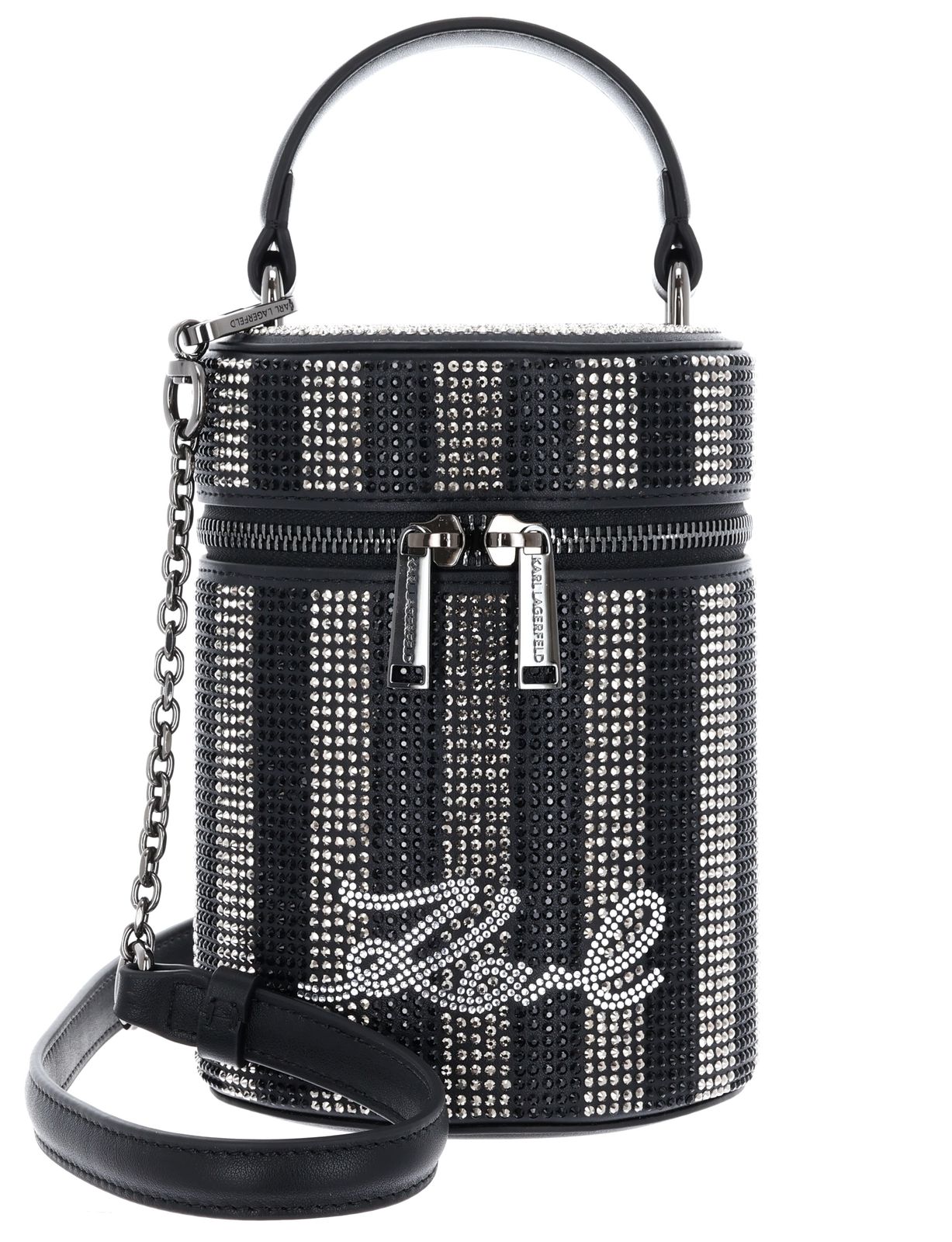 KARL LAGERFELD K / Soiree Signature Box Bag Black Embellishment