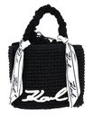 KARL LAGERFELD K / Signature Scarf Beach Bag Black KARL LAGERFELD K / Signature Scarf Beach Bag Black