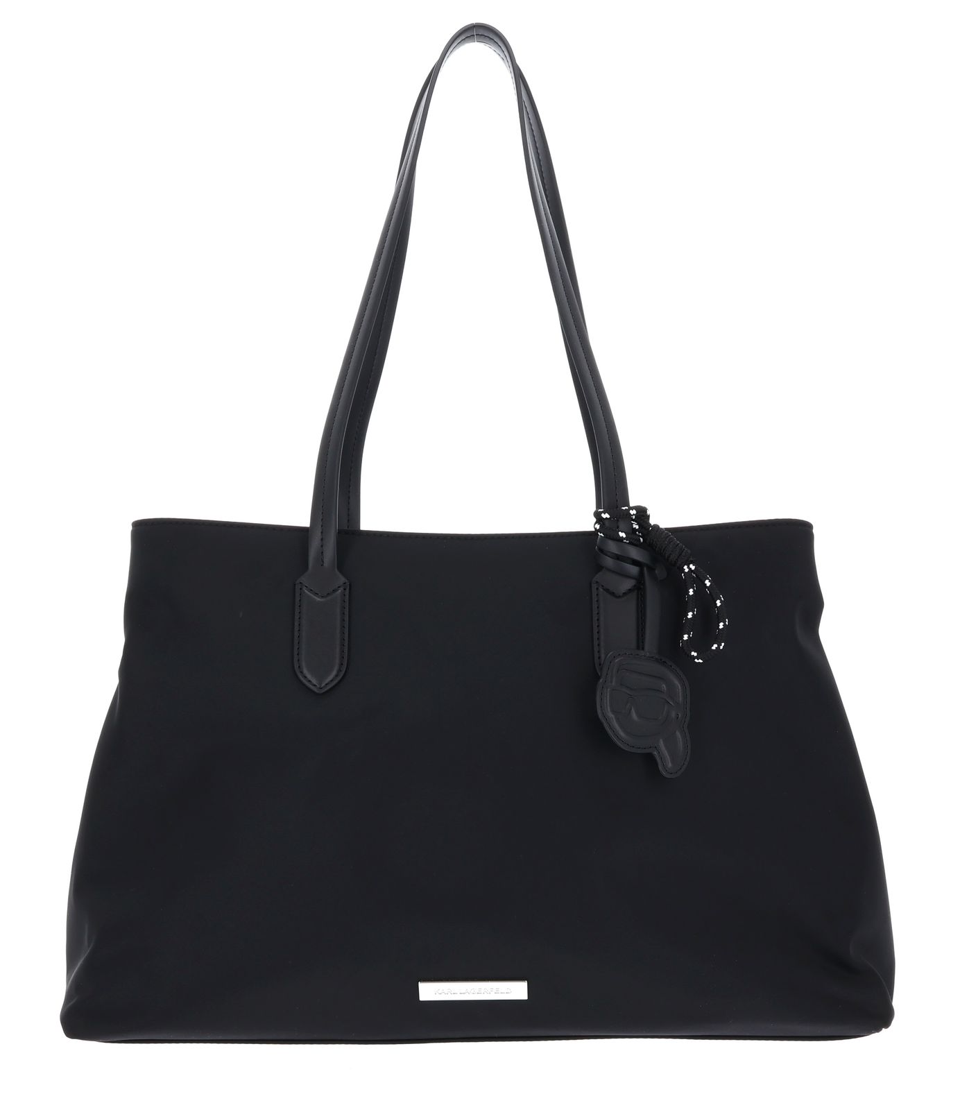KARL LAGERFELD Ikon Nylon Outline Tote L Black
