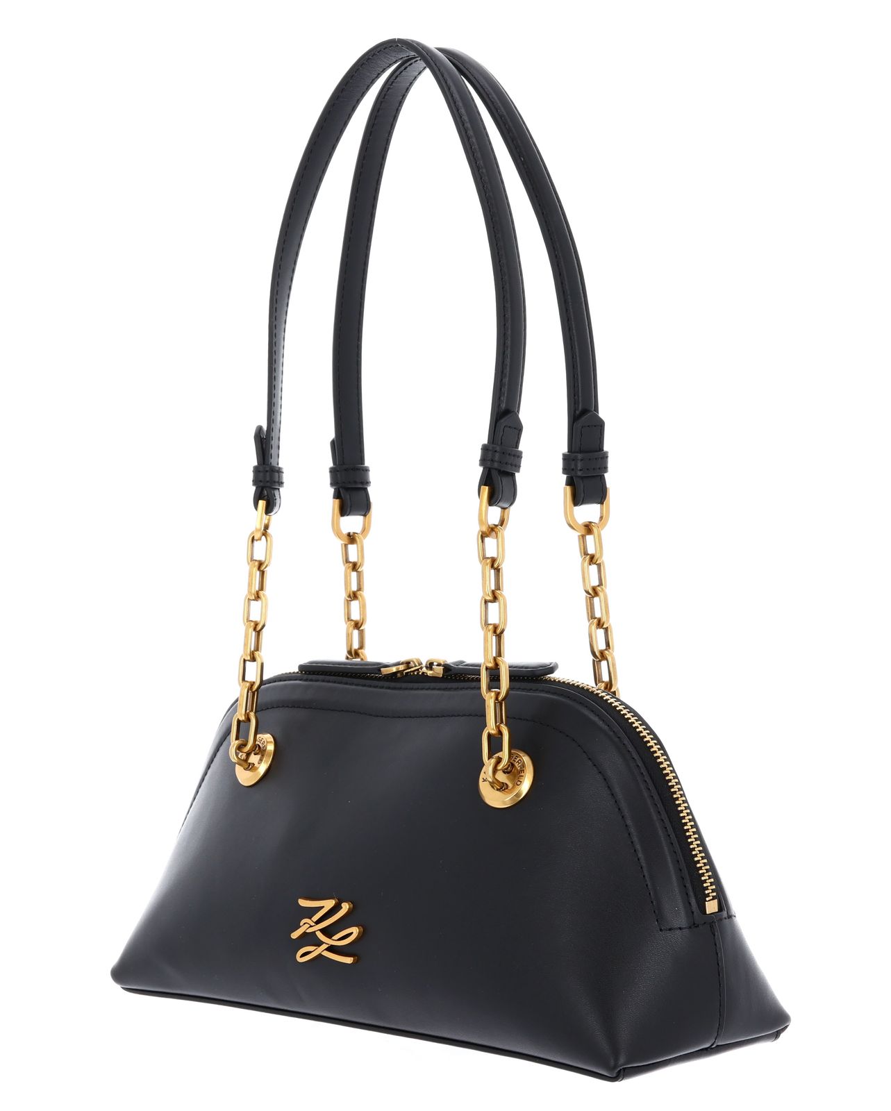 KARL LAGERFELD K / Autograph Bowling Shoulderbag S Black / Gold KARL LAGERFELD K / Autograph Bowling Shoulderbag S Black / Gold