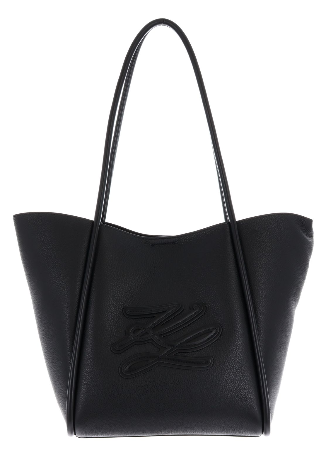 KARL LAGERFELD K / Autograph Patch Tote Bag M Black - Nickel