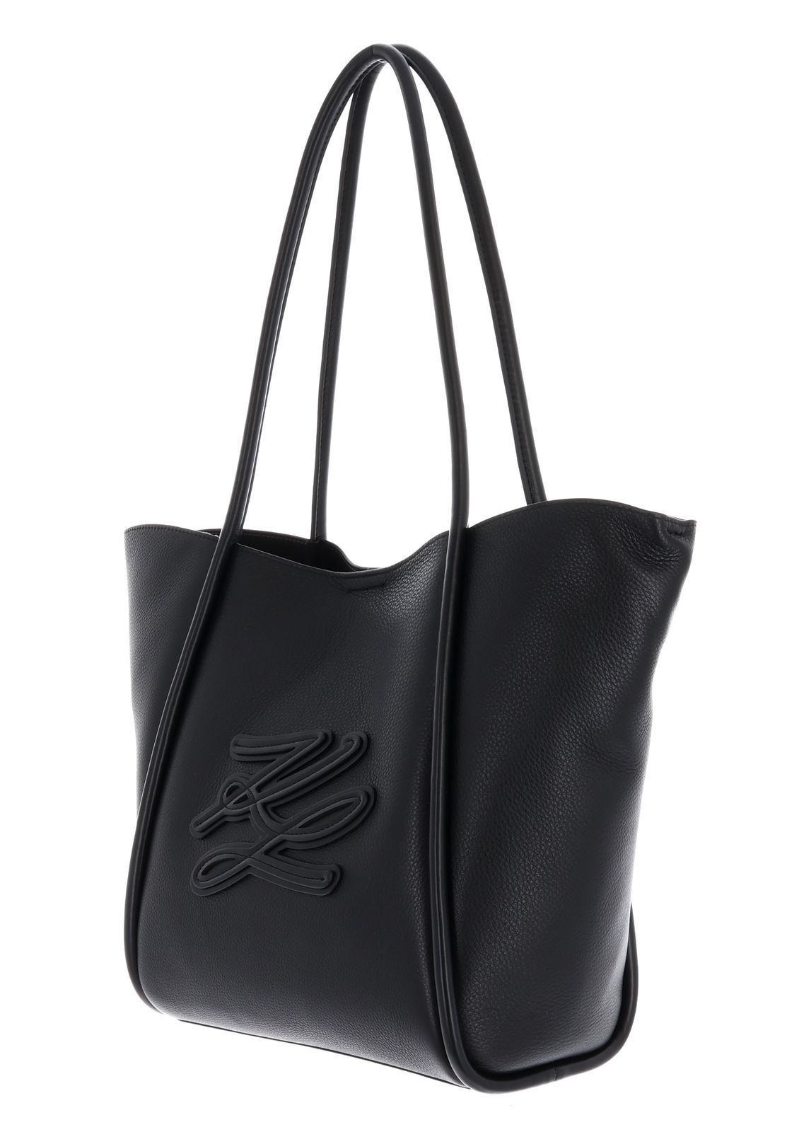 KARL LAGERFELD K / Autograph Patch Tote Bag M Black - Nickel KARL LAGERFELD K / Autograph Patch Tote Bag M Black - Nickel
