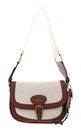 DKNY Mari Flap Shoulder Bag M Natural / Saddle