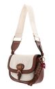 DKNY Mari Flap Shoulder Bag M Natural / Saddle