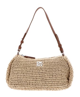 DKNY Remy Top Zip Shoulder Bag Natural / Saddle