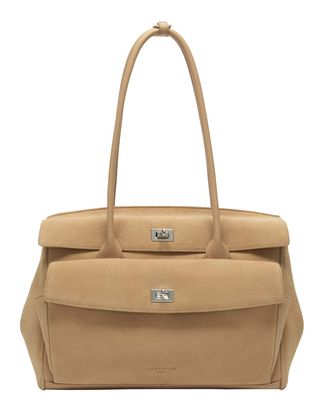 LIEBESKIND BERLIN Satchel Bag Light Tan Suede