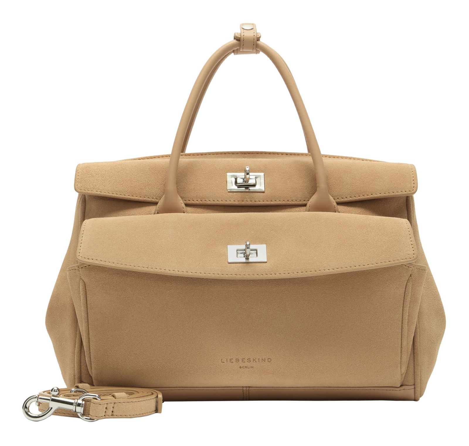 LIEBESKIND BERLIN Satchel Bag M Light Tan Suede
