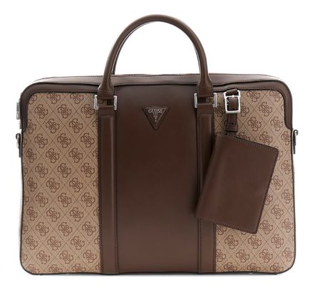 GUESS Milano Laptop Bag M Beige / Cognac GUESS Milano Laptop Bag M Beige / Cognac