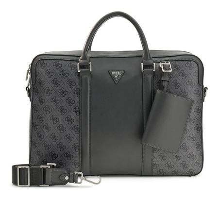 GUESS Milano Laptop Bag M Black / Antracite
