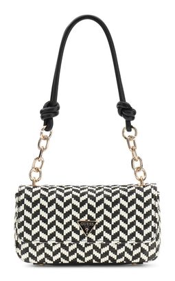GUESS Tessi Flap Shoulder Bag Black Multi