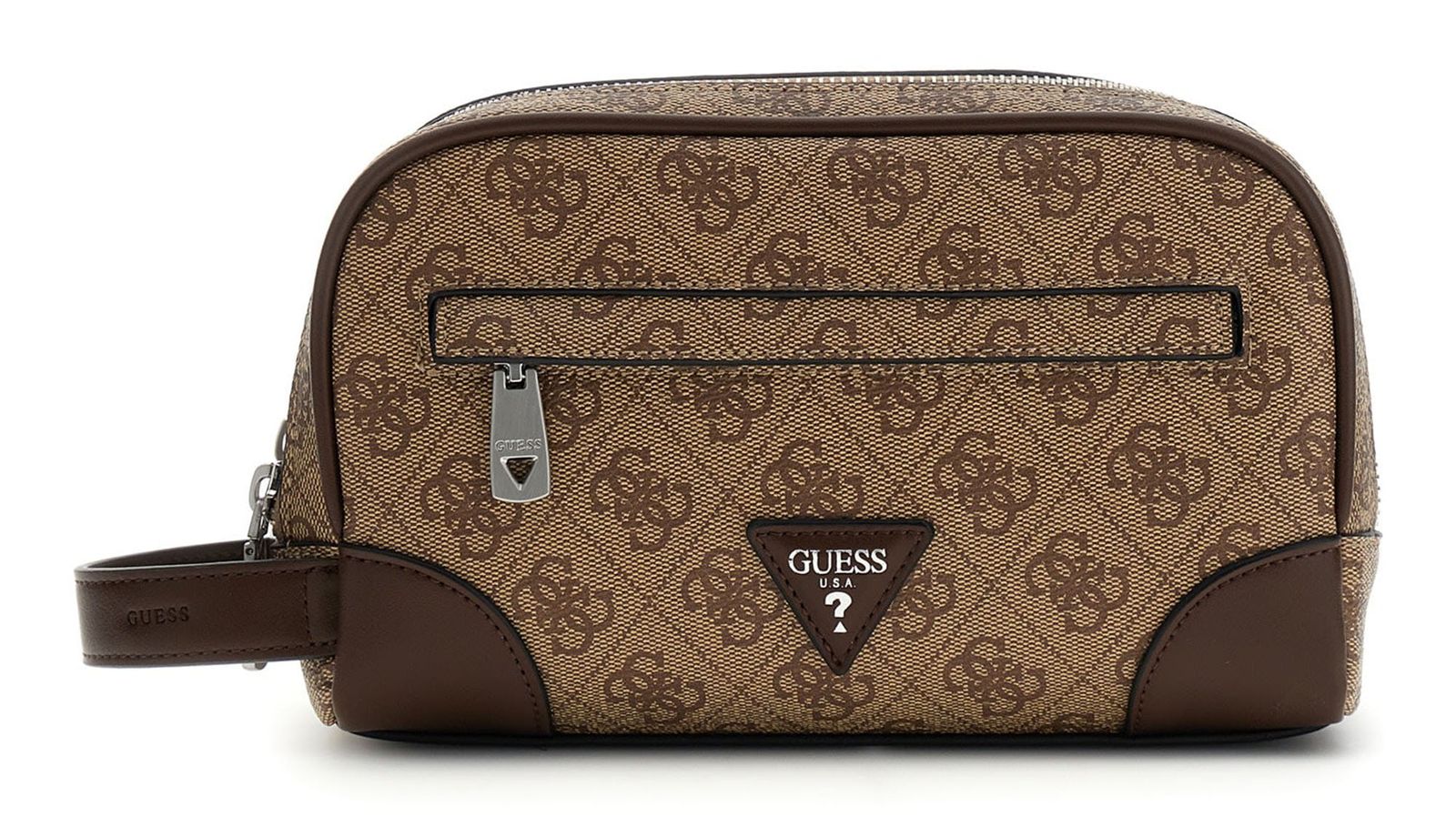 GUESS Milano Small Necessaire Beige / Cognac