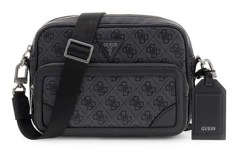 GUESS Milano Crossbody Double Zip Bag Black / Antracite