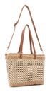 L.CREDI Romina Shopper Beige / Weiss