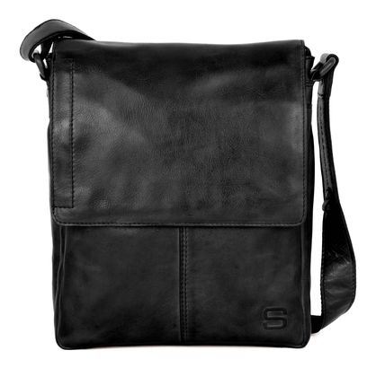 SPIKES & SPARROW Stan Flap Bag Black