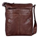 SPIKES & SPARROW Stan Flap Bag Dark Brown