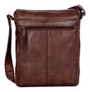 SPIKES & SPARROW Stan Flap Bag Dark Brown