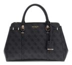 GUESS Leona Logo Multi Compartment Satchel Coal Logo