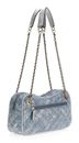 GUESS Giully II Shoulder Satchel Metallic Denim