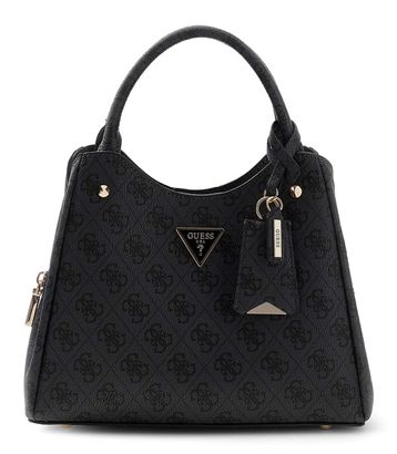 GUESS Meridian II Girlfriend Carryall Bag S Coal Logo