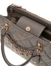 GUESS Libby Two Compartment Tote Dark Taupe