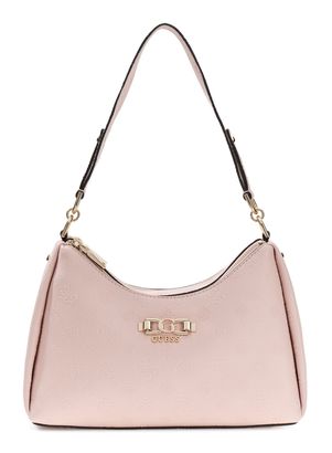 GUESS Anise Double Zip Shoulder Bag Light Rose Logo