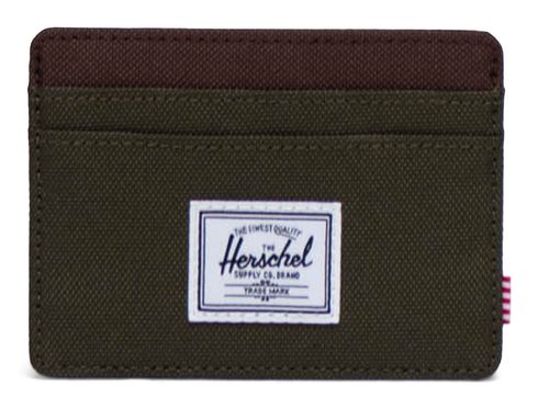 Herschel Charlie Card Holder Ivy Green / Chicory Coffee