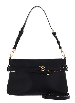 PINKO Belt Bag Mini Vitello Morbido Black - Antique Gold