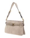 PINKO Belt Bag Classic Suede Beige - Smoke Grey - Antique Gold