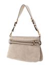 PINKO Belt Bag Classic Suede Beige - Smoke Grey - Antique Gold