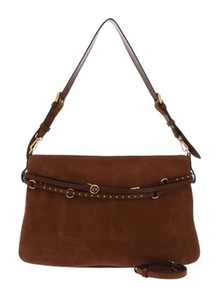 PINKO Belt Bag Big Suede Brown - Lion - Antique Gold
