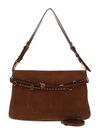 PINKO Belt Bag Big Suede Brown - Lion - Antique Gold